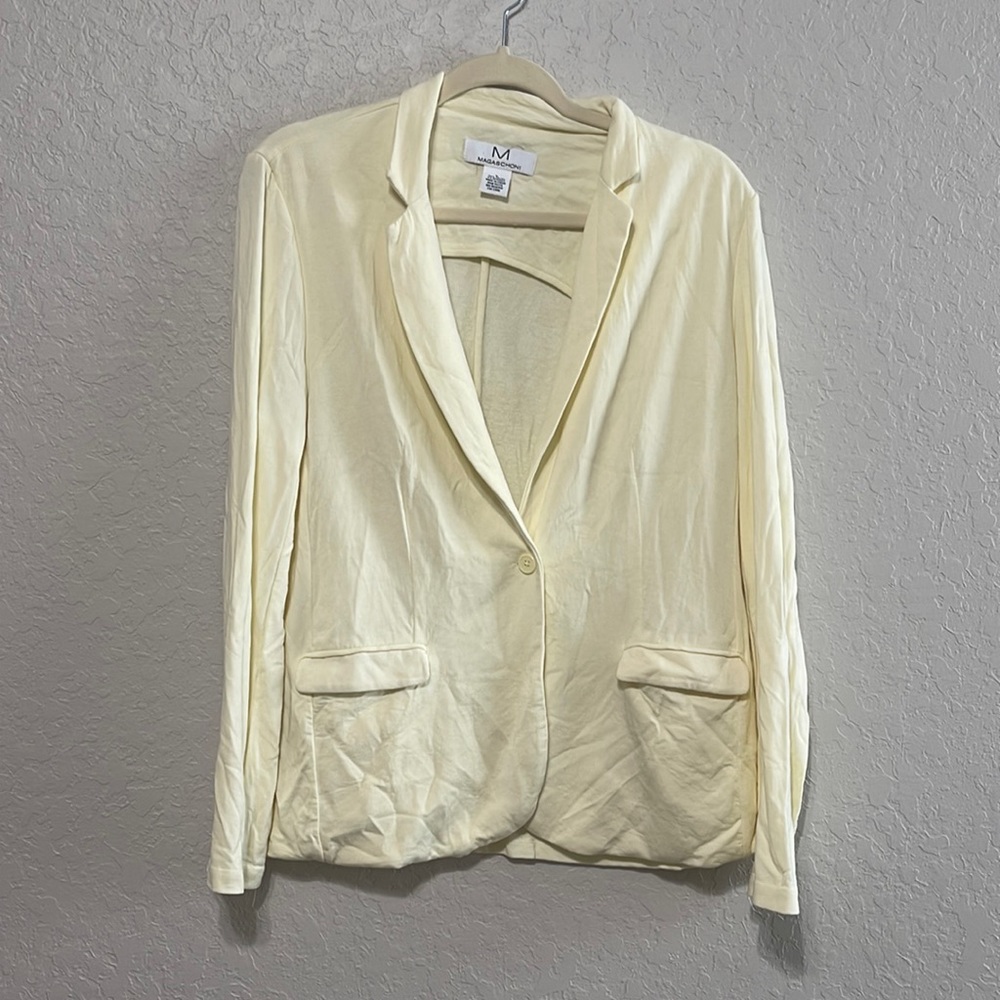 Magaschoni T-shirt Blazer - soft yellow Large